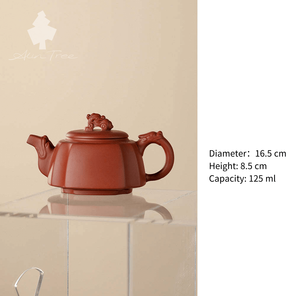 Zhuni (Cinnabar Clay) Yixing Zisha Teapot  (Semi-Handmade)