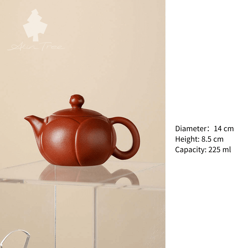 Zhuni (Cinnabar Clay) Yixing Zisha Teapot  (Semi-Handmade)