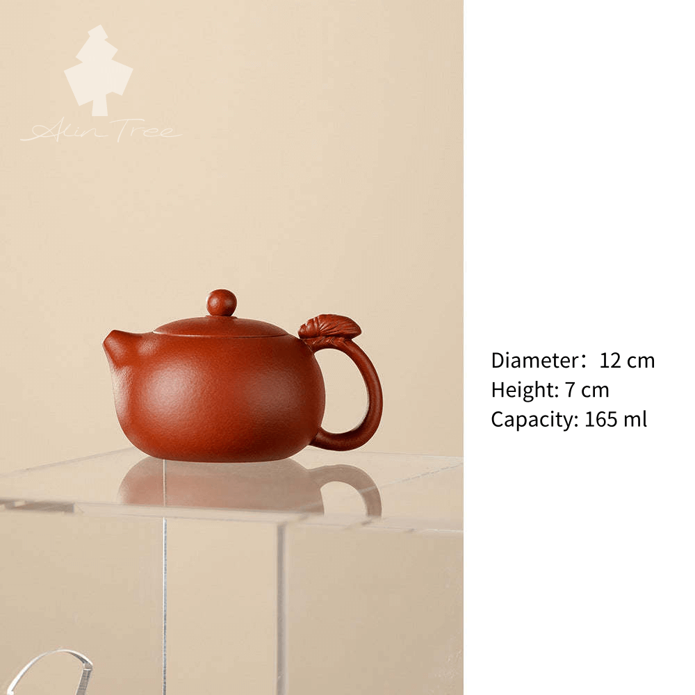 Zhuni (Cinnabar Clay) Yixing Zisha Teapot  (Semi-Handmade)