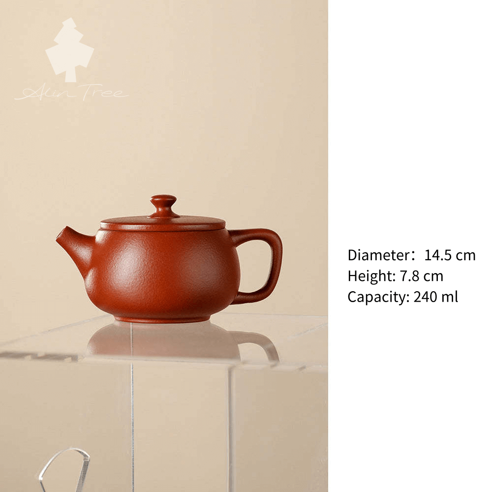 Zhuni (Cinnabar Clay) Yixing Zisha Teapot  (Semi-Handmade)