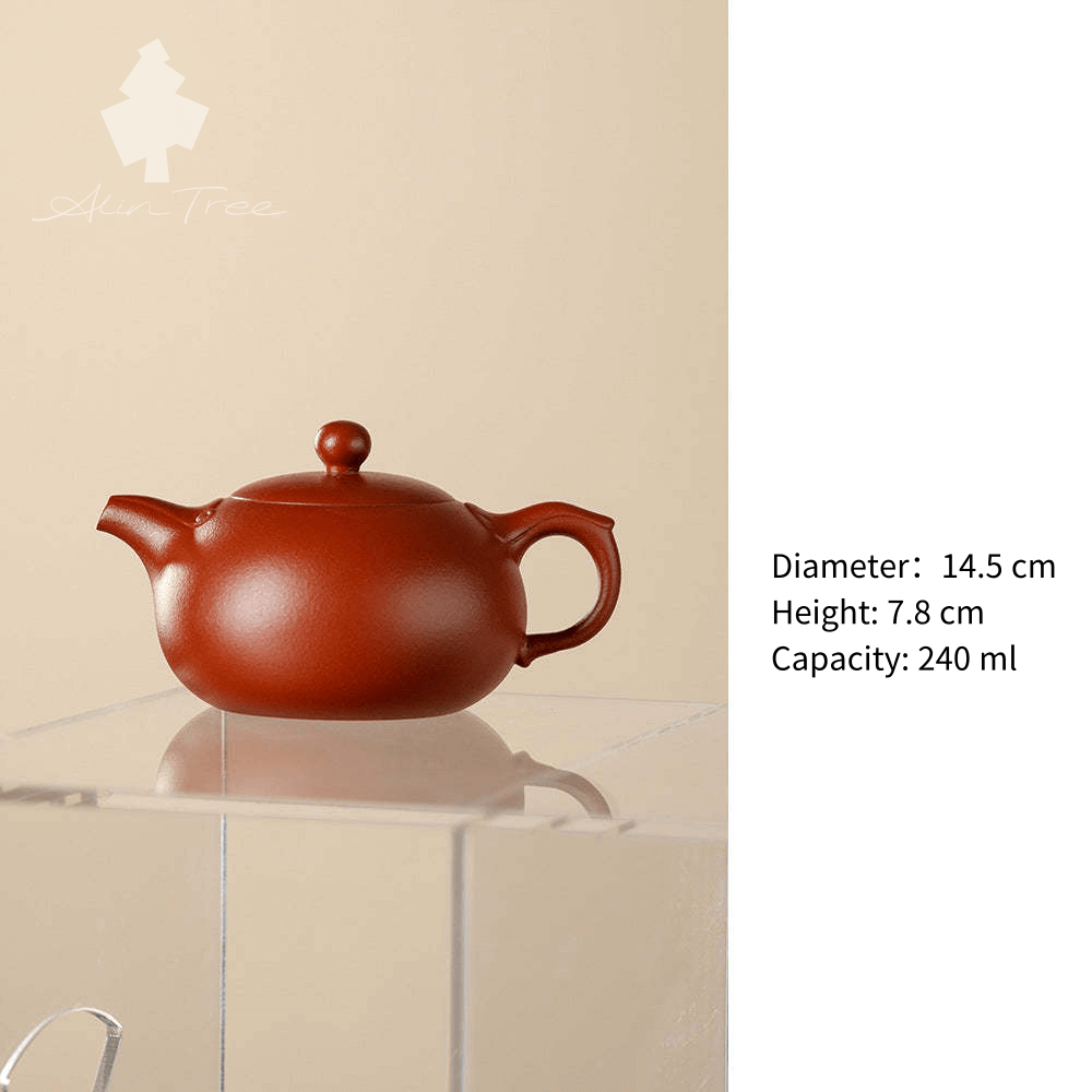 Zhuni (Cinnabar Clay) Yixing Zisha Teapot  (Semi-Handmade)