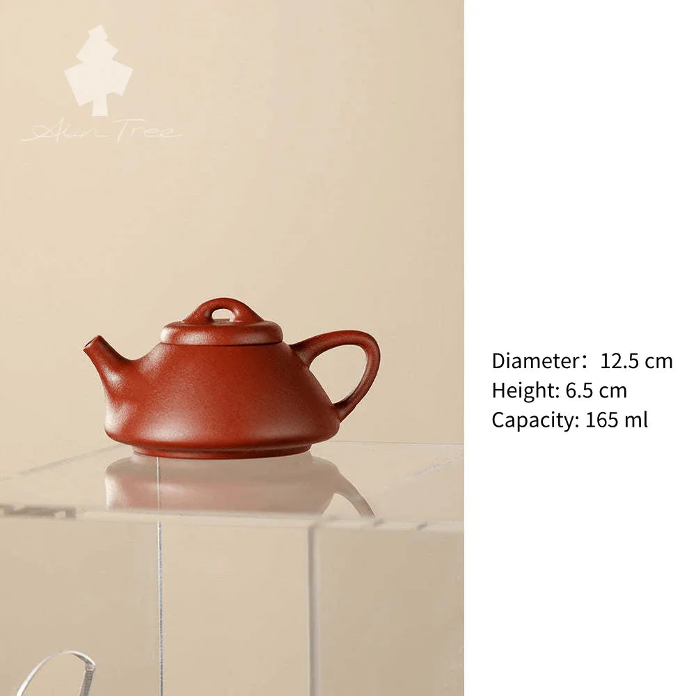 Zhuni (Cinnabar Clay) Yixing Zisha Teapot (Semi-Handmade) - AlinTree