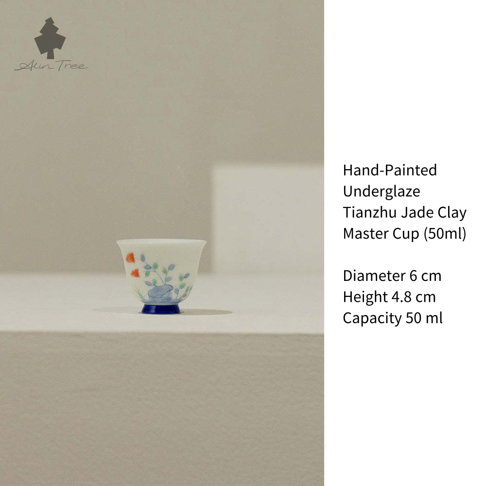 Hand-Painted Underglaze Tianzhu Jade Clay Master Cup (50ml)