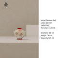 Hand-Painted Red Lotus Gaiwan – Jade Clay Porcelain (120ml) - AlinTree