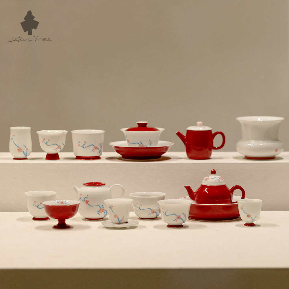 Hand-Painted Arita-Style Plum Blossom Collection