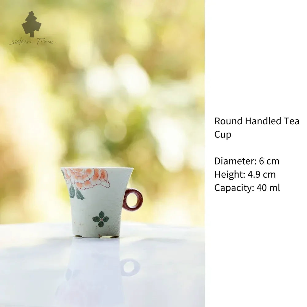 Hand-Painting“Sand Red” Butterflies-in-Bloom Collection - AlinTree