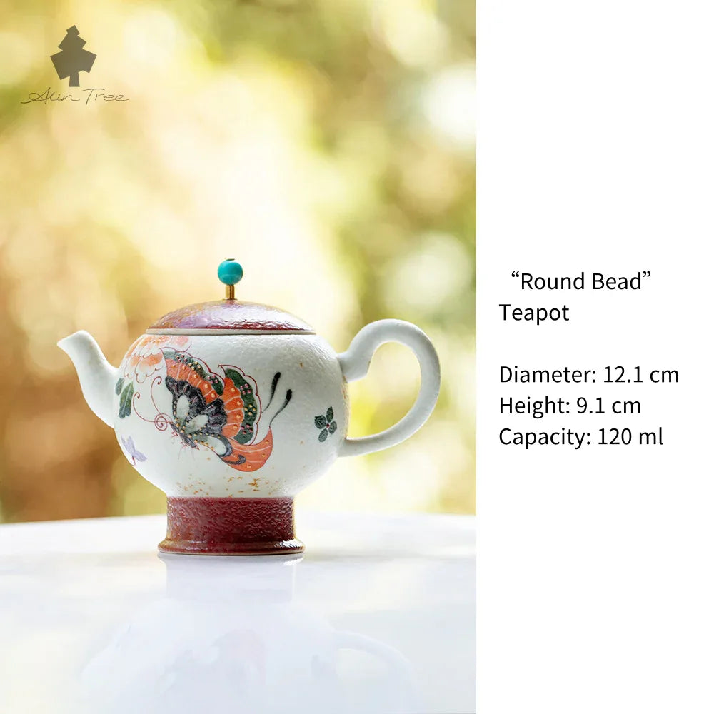 Hand-Painting“Sand Red” Butterflies-in-Bloom Collection - AlinTree