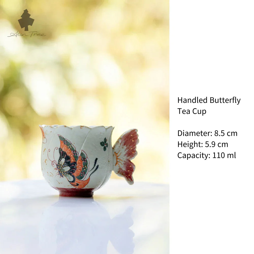 Hand-Painting“Sand Red” Butterflies-in-Bloom Collection - AlinTree