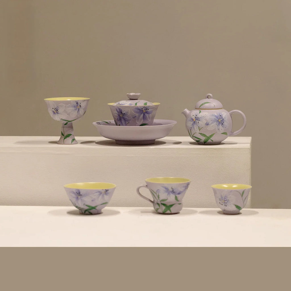 Purple Mist Lily Collection (Hand-Painted, Lavender Glaze) - AlinTree