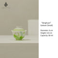 Hand-Painted Underglaze “Spring” White Porcelain Gaiwan - AlinTree