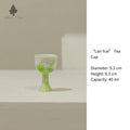 Hand-Painted Underglaze “Spring” White Porcelain “Lan Yue” Tea Cup - AlinTree