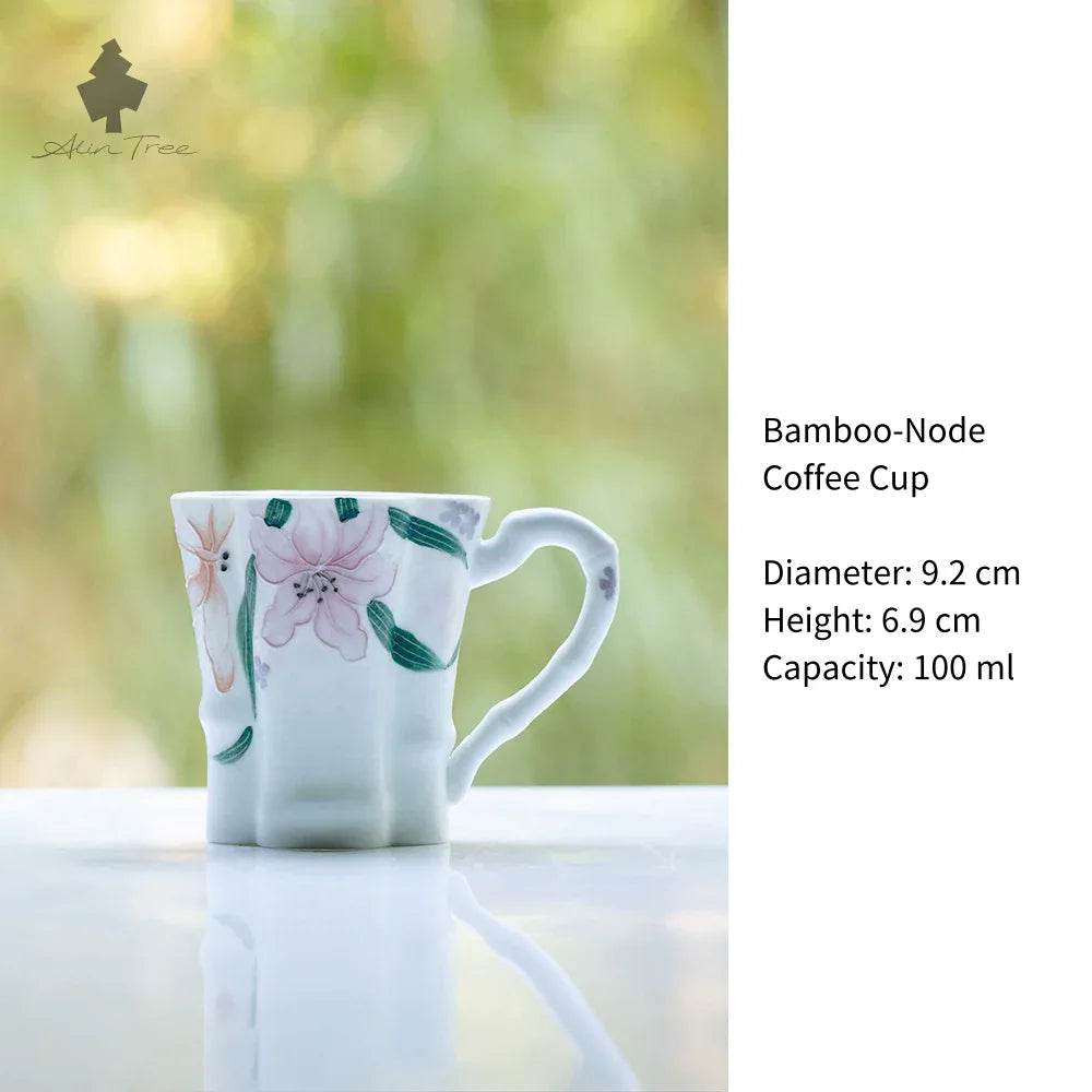Hand-Painted Bamboo-Node Coffee Cup - AlinTree