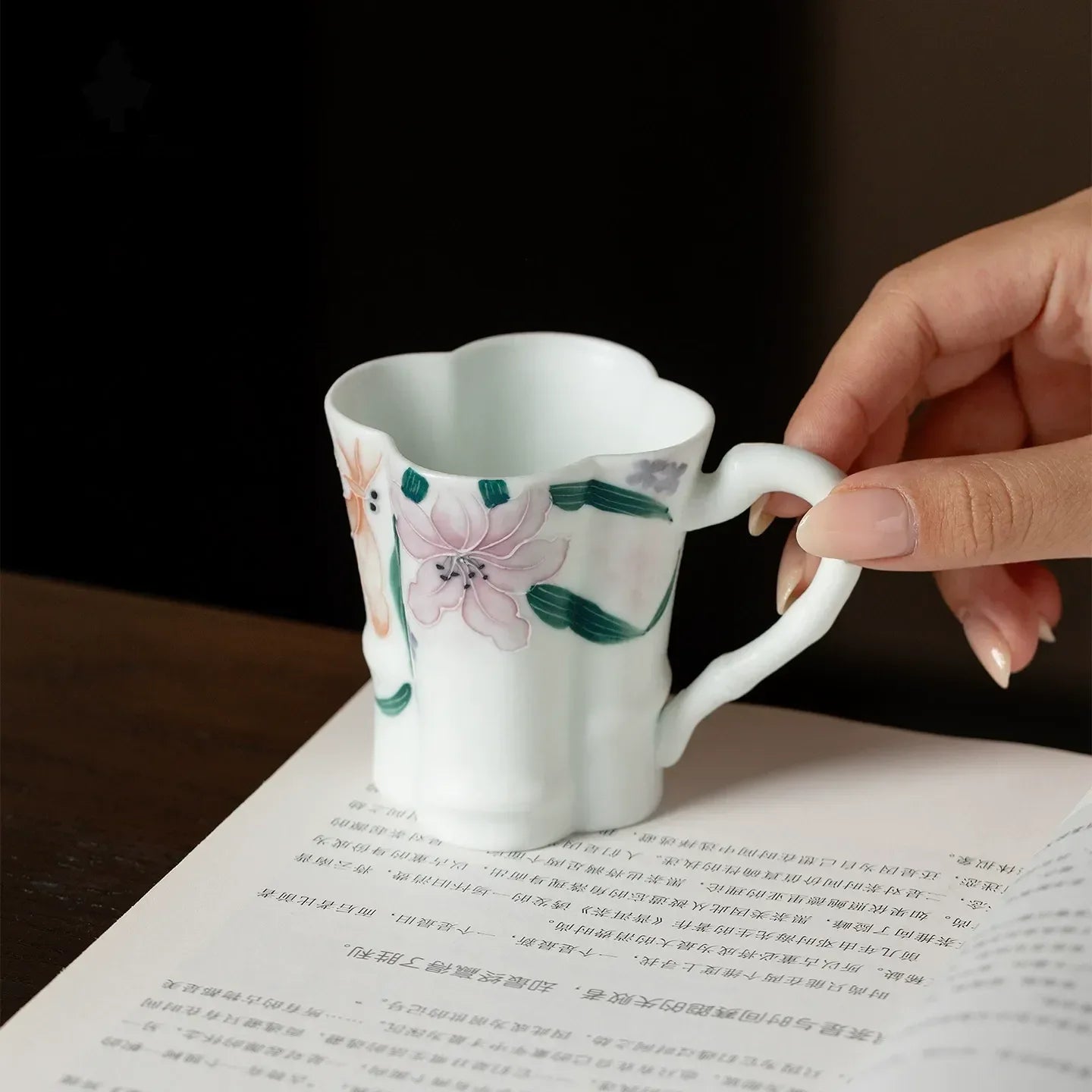 Hand-Painted Bamboo-Node Coffee Cup - AlinTree