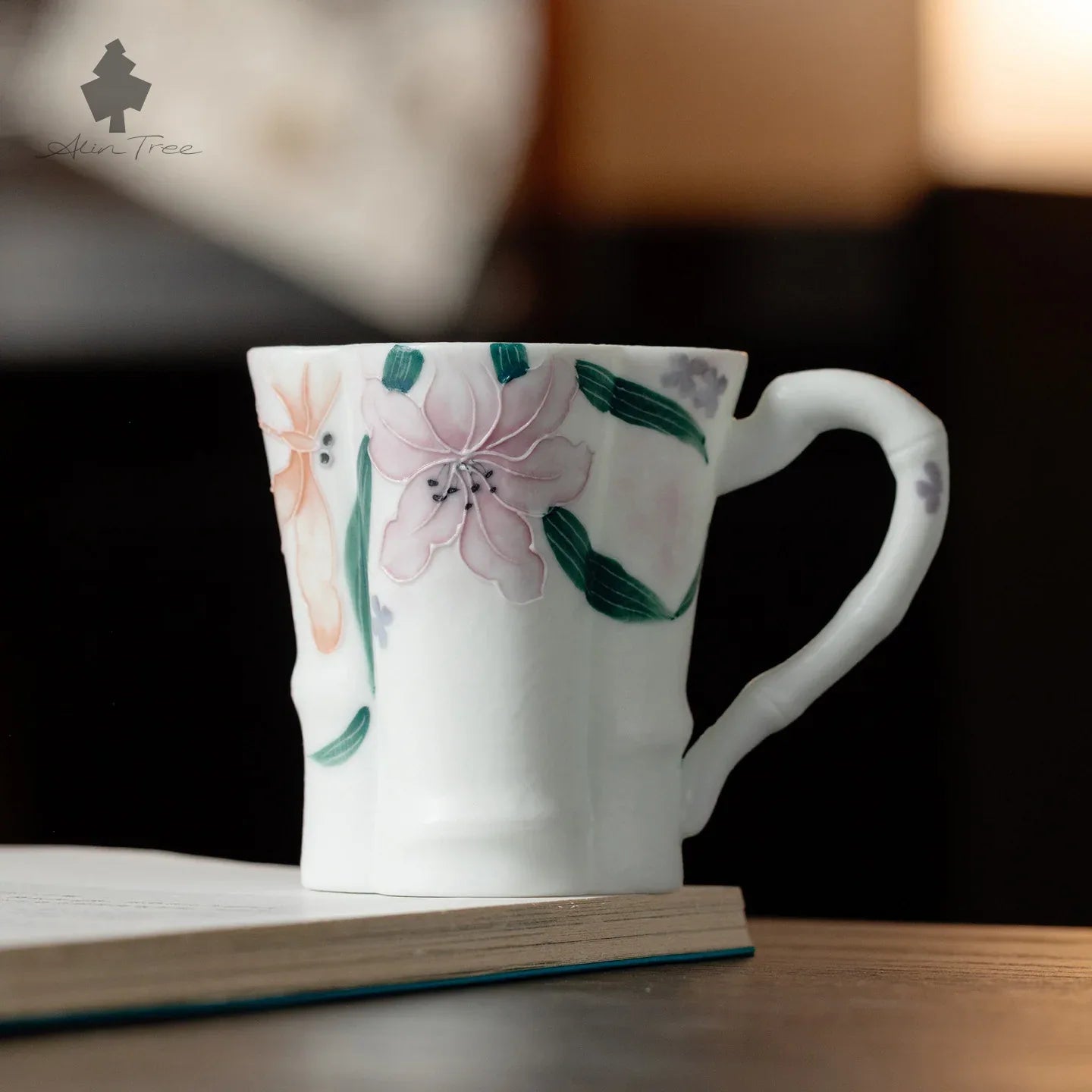 Hand-Painted Bamboo-Node Coffee Cup - AlinTree