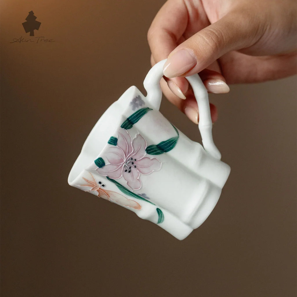Hand-Painted Bamboo-Node Coffee Cup - AlinTree