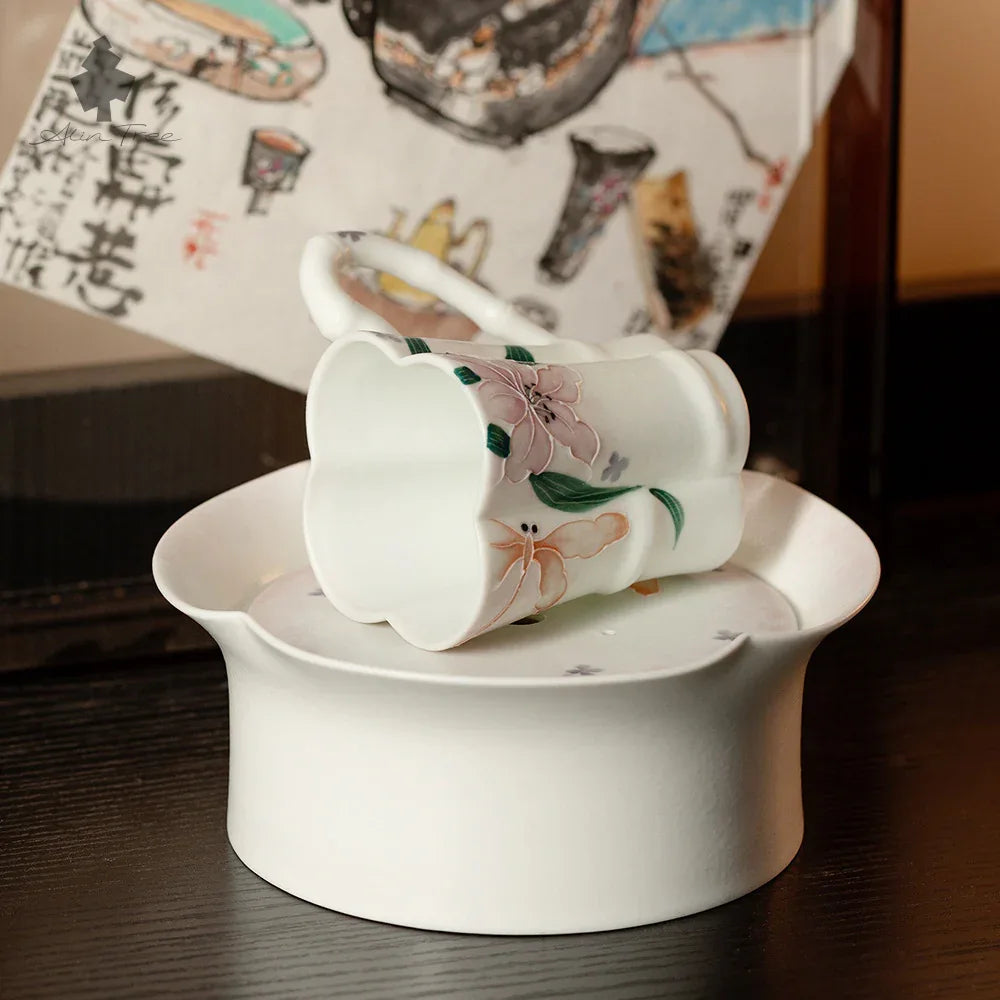 Hand-Painted Bamboo-Node Coffee Cup - AlinTree