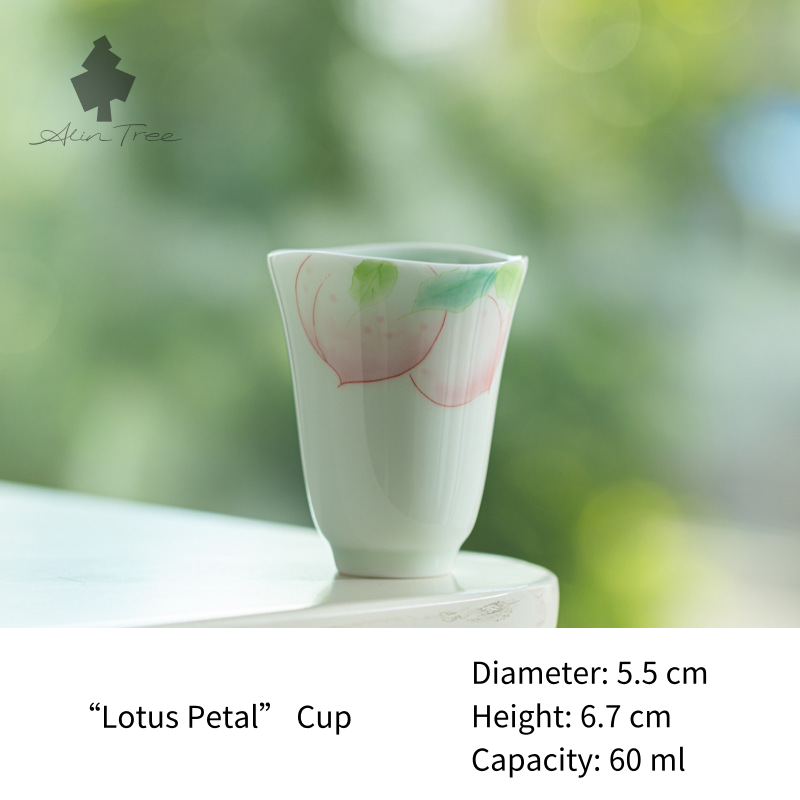 Peach Blush Collection – Hand-Painted Peach Motif (Tea Cup)