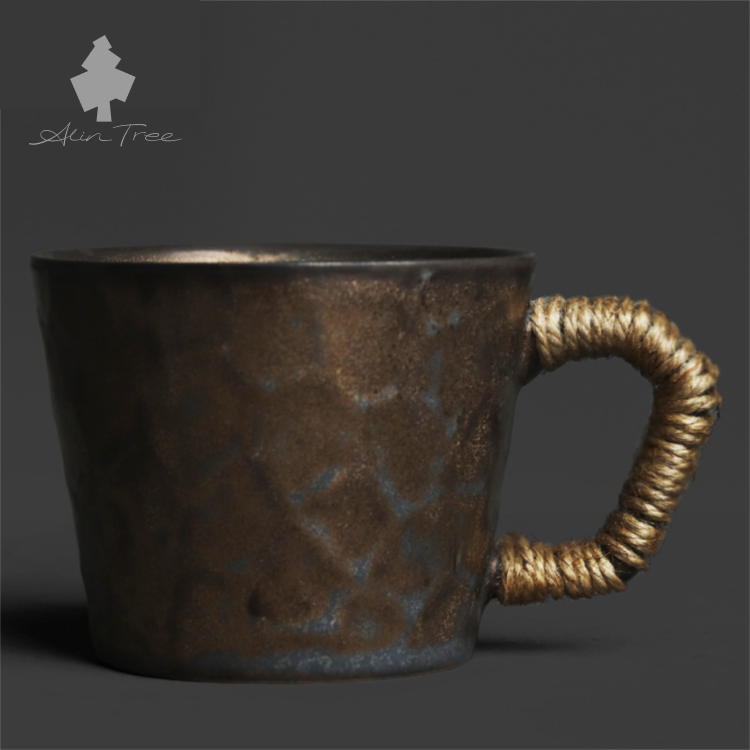 Black Gold  Kiln Coarse Pottery Cup