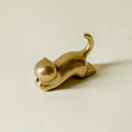 Brass Lucky Cat Incense Holder Tea Table Ornament