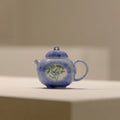 Hand-Painted Blue Bamboo Shadow Ceramic Teapot (160ml) - AlinTree