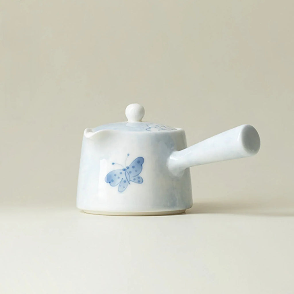 Hand-Painted Butterfly Side-Handle Ceramic Teapot (160ml) - AlinTree