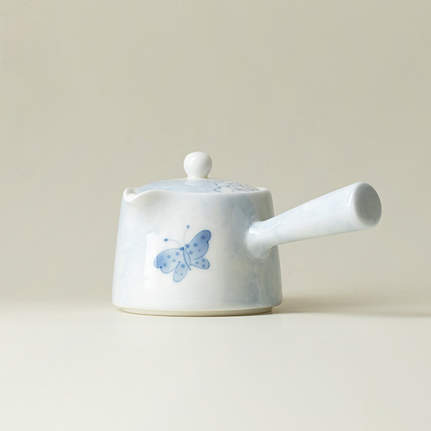 Hand-Painted Butterfly Side-Handle Ceramic Teapot (160ml)