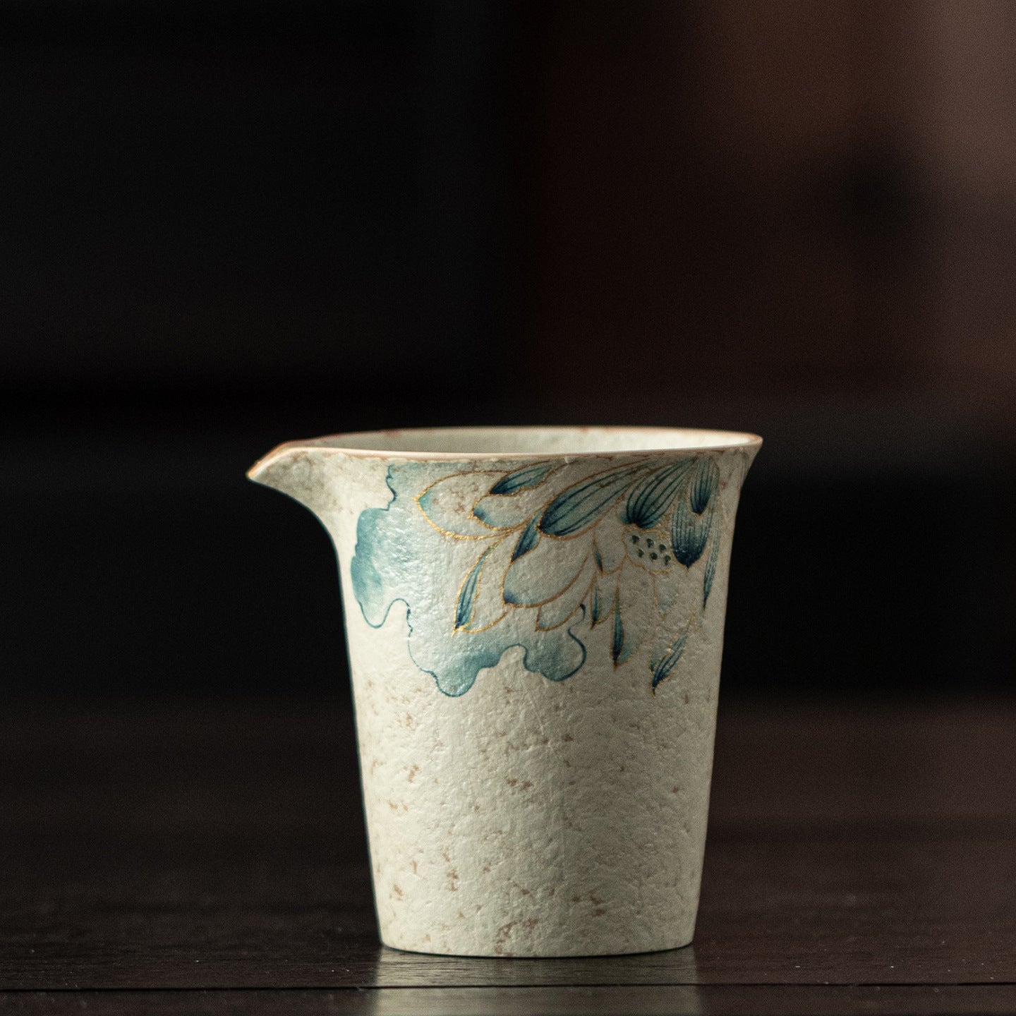 Blue-and-White Lotus Coarse Stoneware Fairness Cup,180ml
