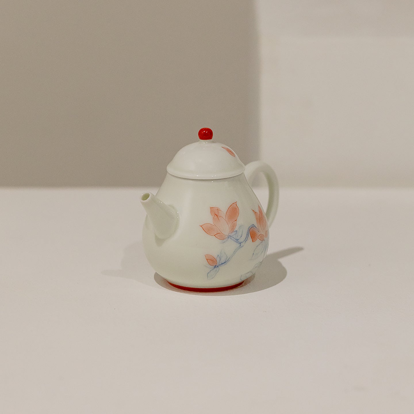 Orchid Red Hand-Painted Pear-Shaped Teapot 125ml