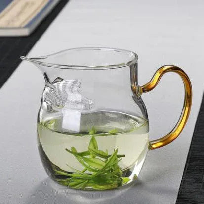 Large-Belly Clear Glass “Crescent Moon” Fairness Cup - AlinTree