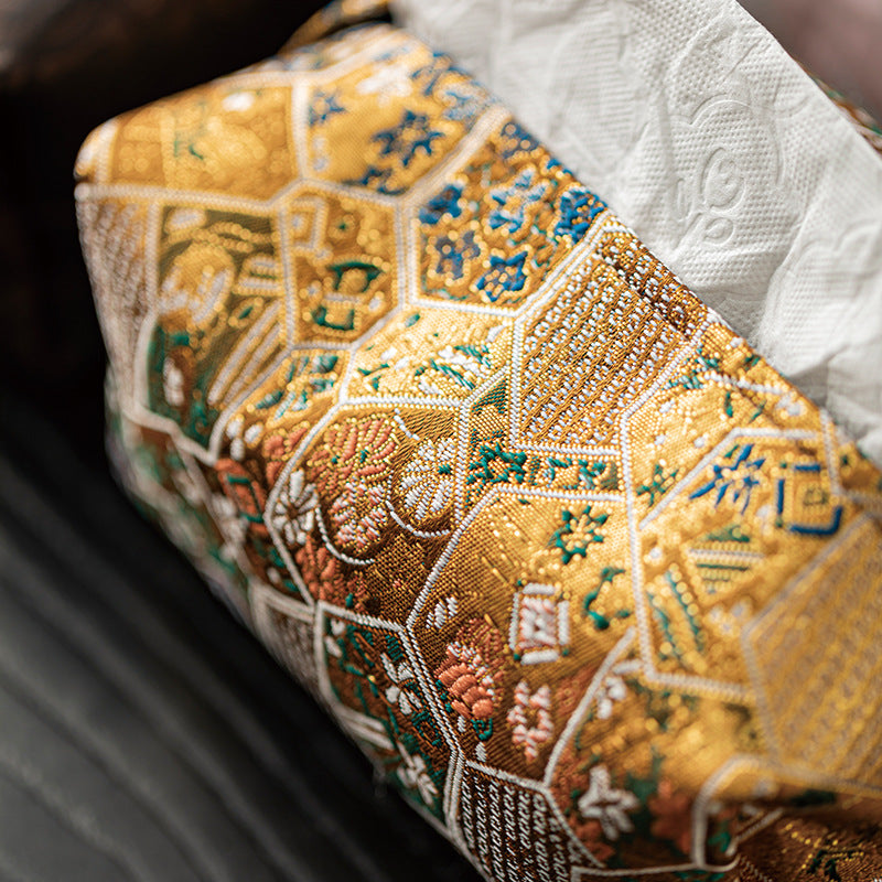 Tissue Box Cover Fabric Tissue Box Cover Vintage Tea Storage Bag Tissue Box Cover