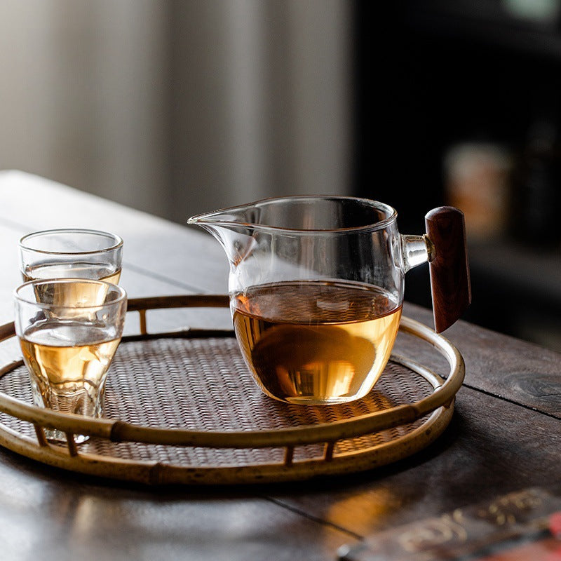 Wood-Handle Glass Fairness Cup