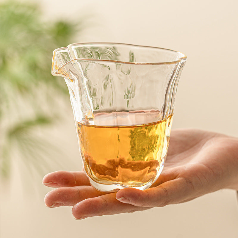 Begonia-Flower Clear Glass Fairness Cup