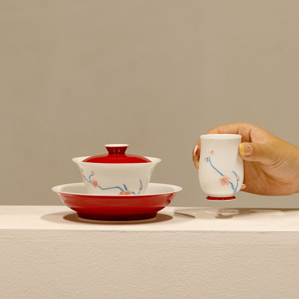 Hand-Painted Arita-Style Plum Blossom Collection
