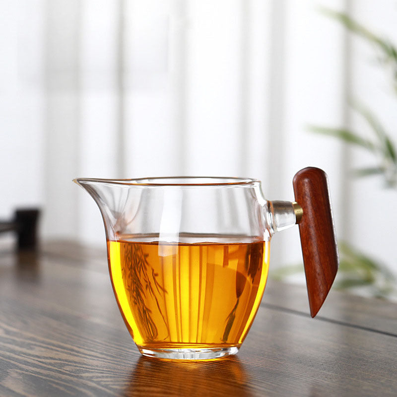 Wood-Handle Glass Fairness Cup