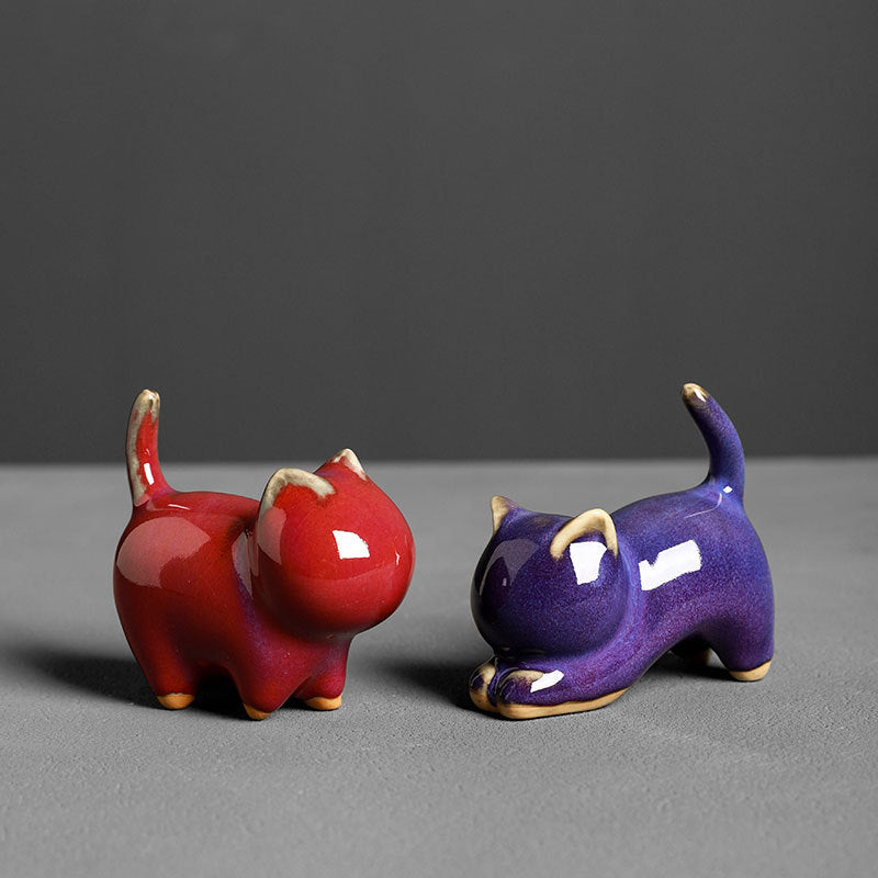 Cute Ceramic Kitten Tea Pet