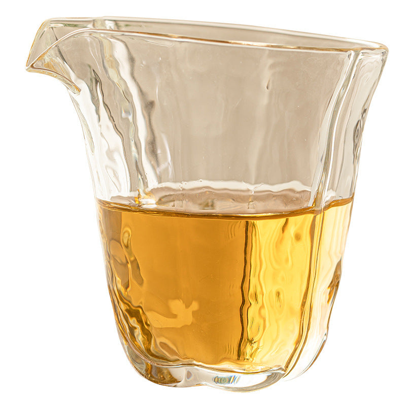 Begonia-Flower Clear Glass Fairness Cup