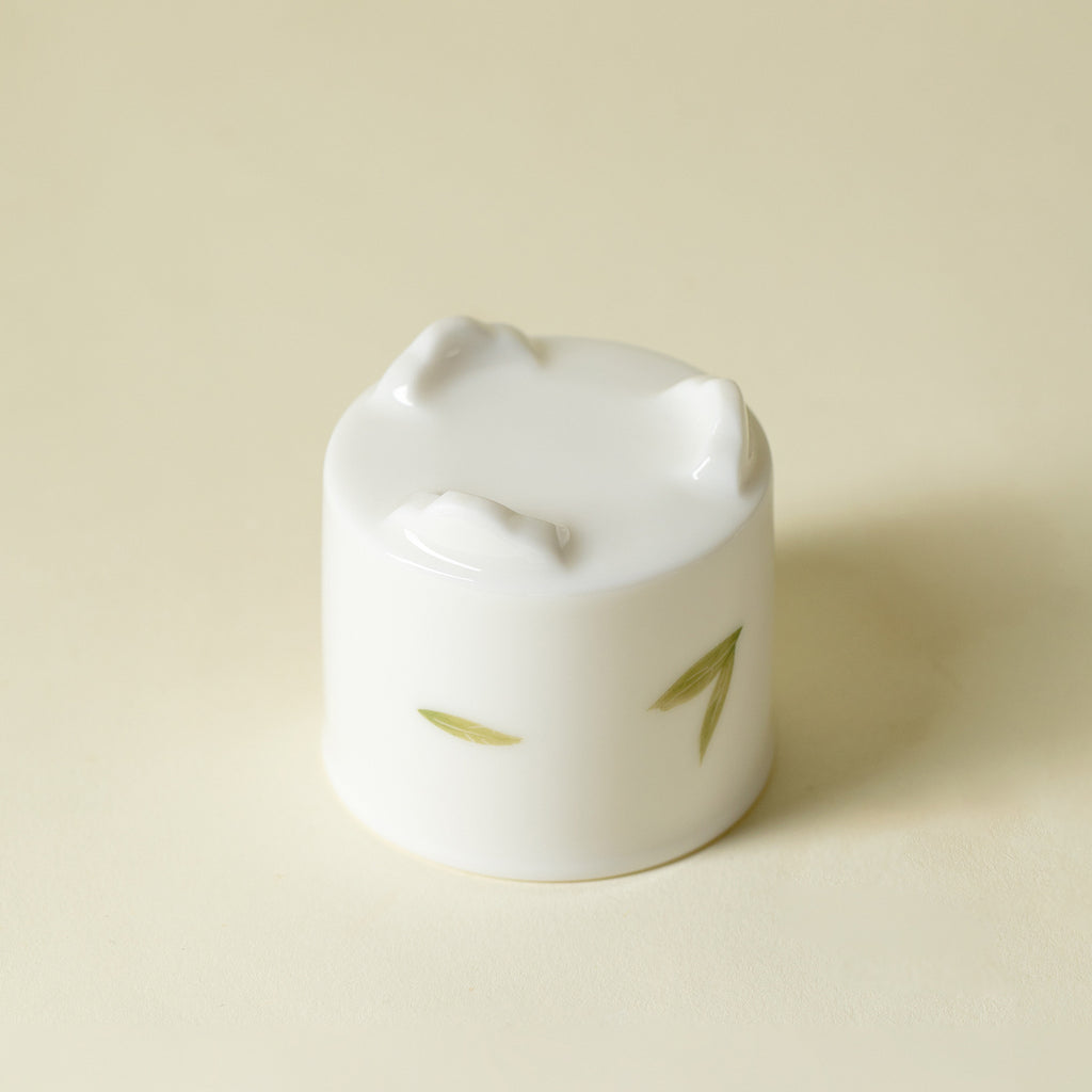 Hand-Painted Persimmon Ceramic Stick Incense Burner (70 ml)