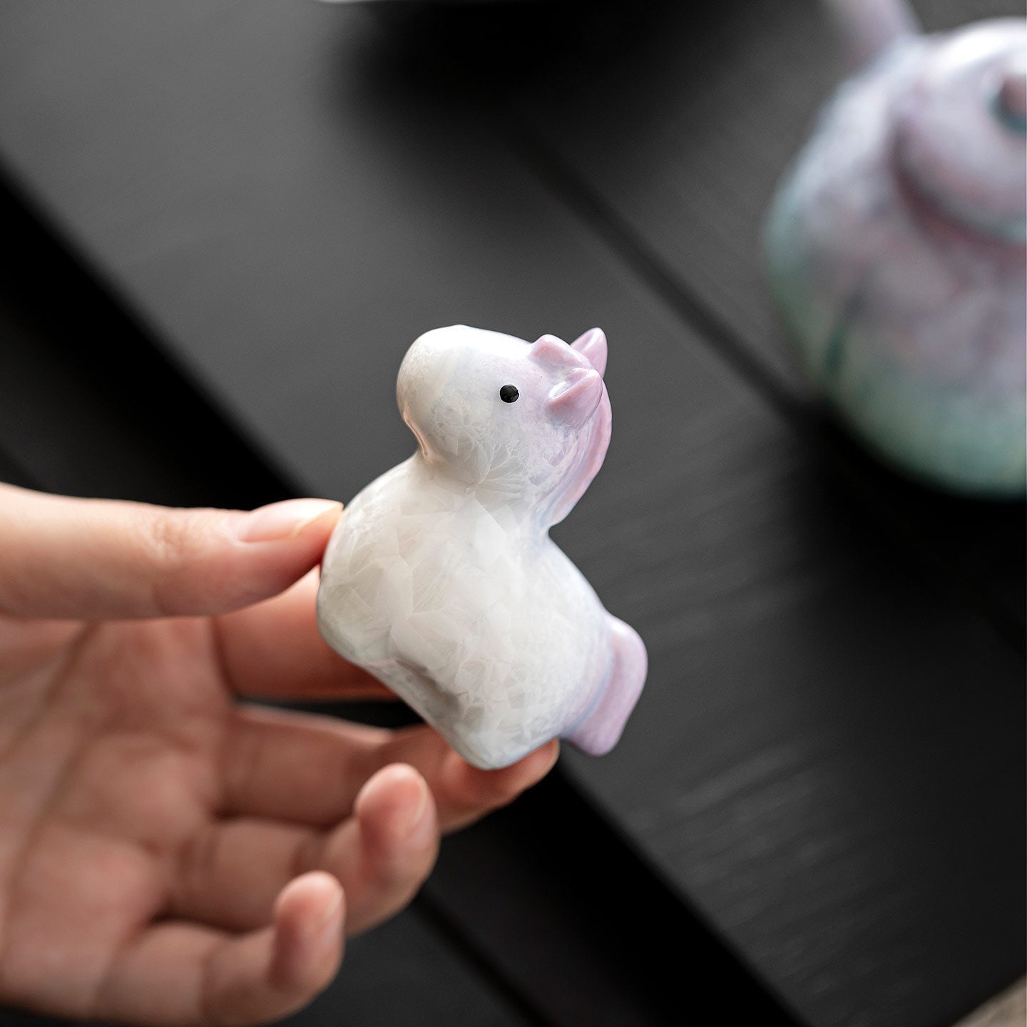 Crystal-Glaze Cute Horse Tea Pet