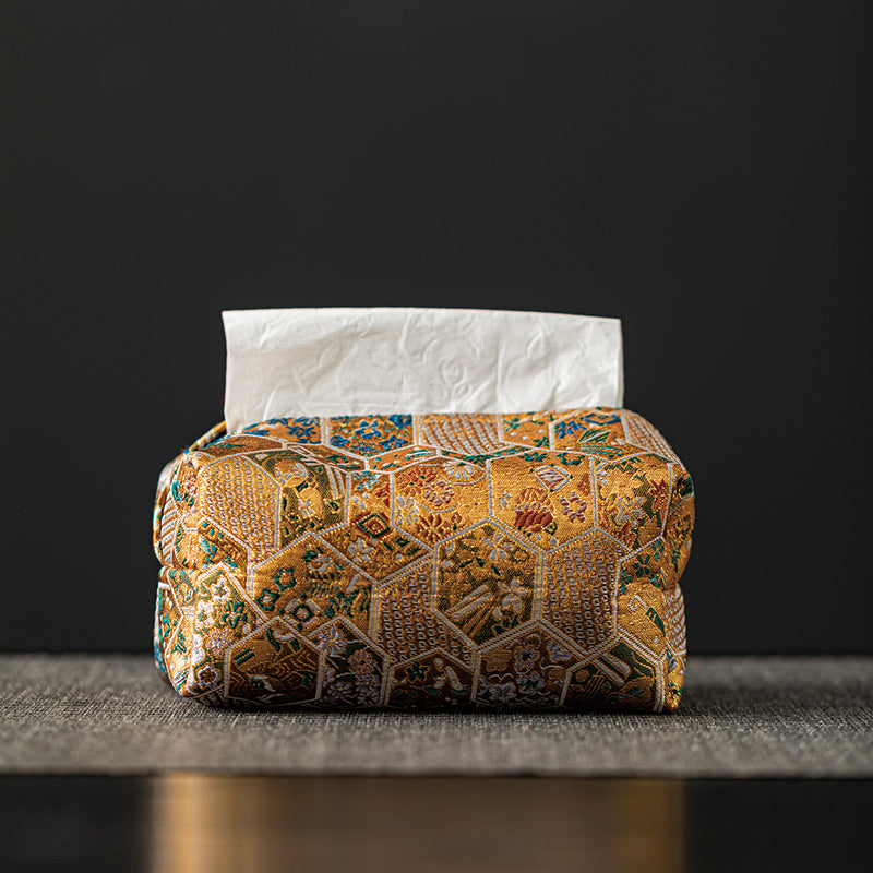 Tissue Box Cover Fabric Tissue Box Cover Vintage Tea Storage Bag Tissue Box Cover