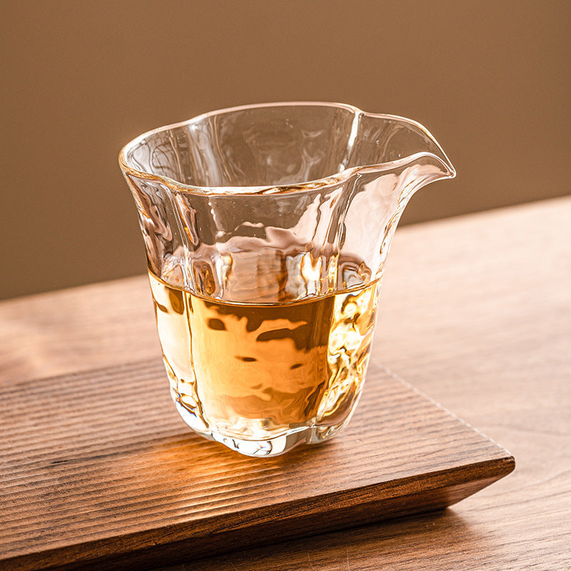 Begonia-Flower Clear Glass Fairness Cup