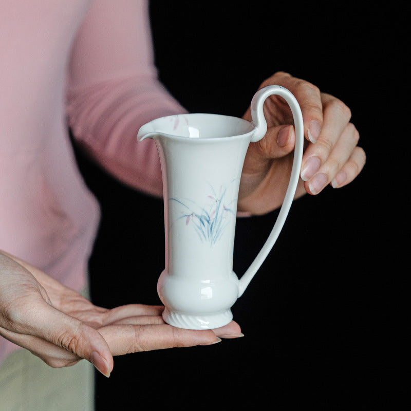 Hand-Painted Orchid Ceramic Fairness Cup,125ml