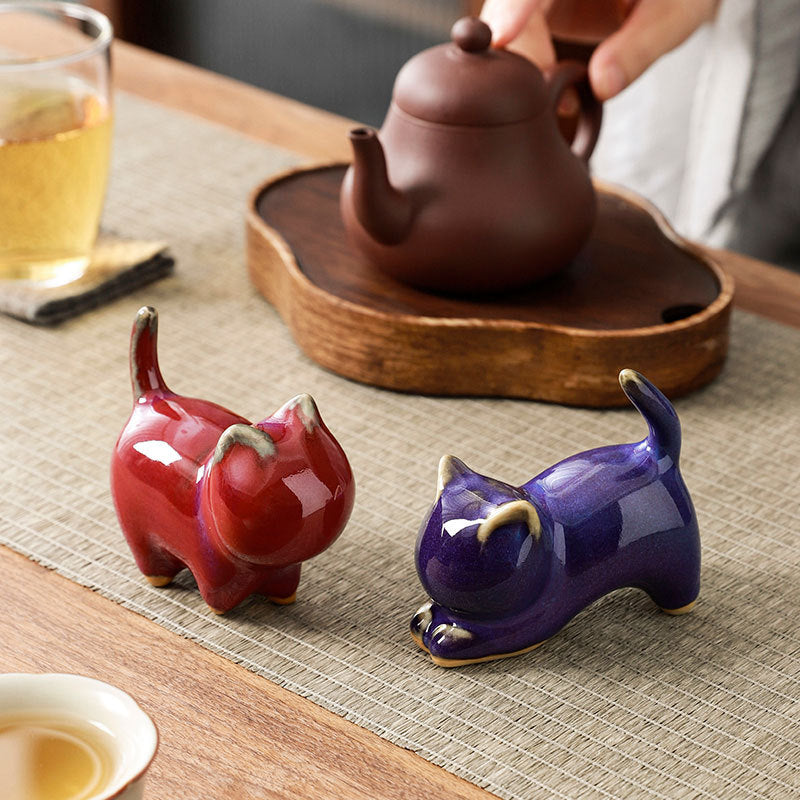 Cute Ceramic Kitten Tea Pet