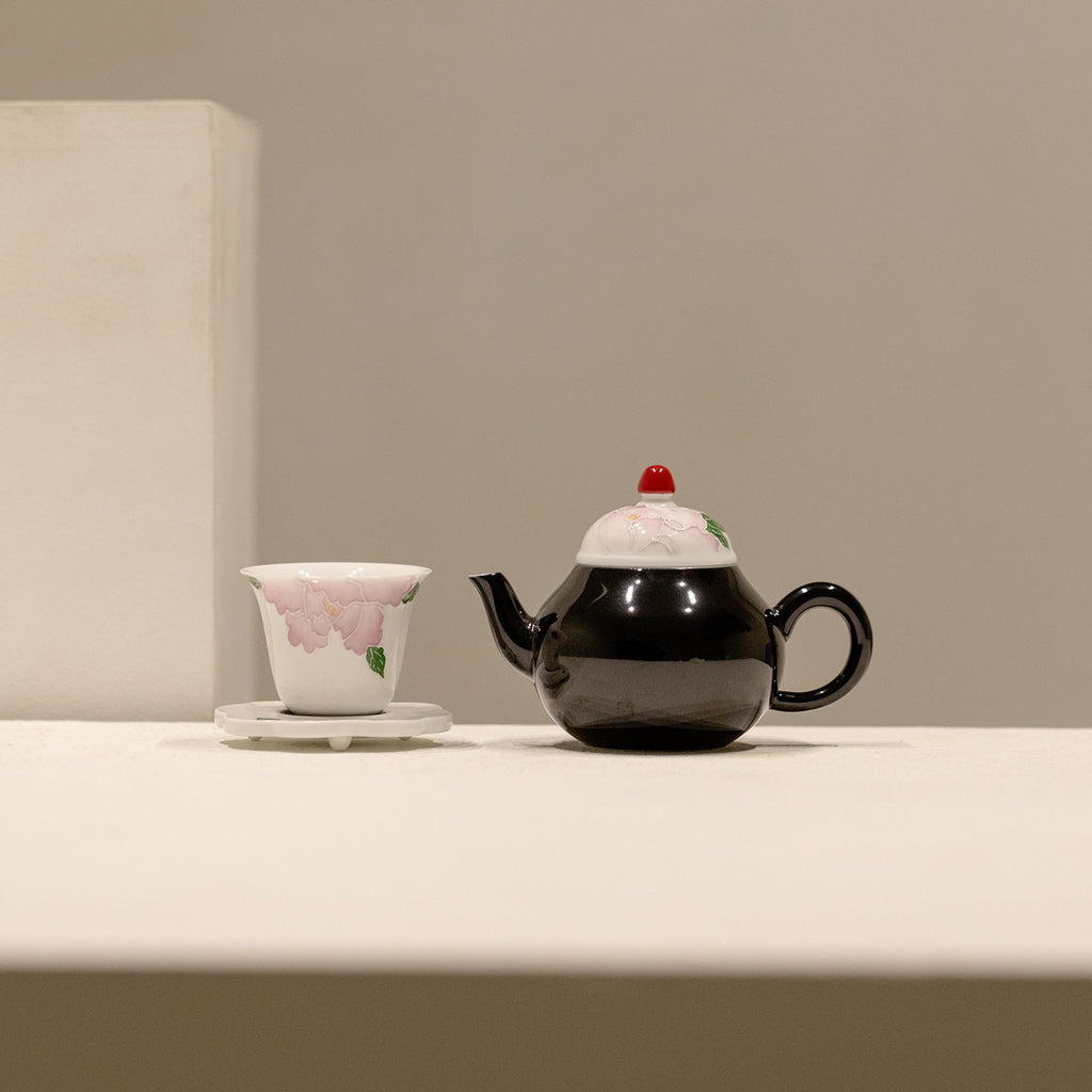 Hand-Painted Peony Tea Ware Collection (Select Item)