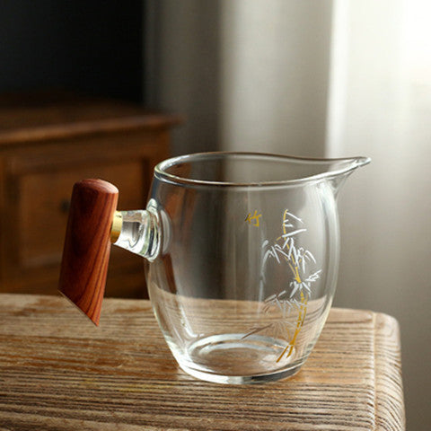Wood-Handle Glass Fairness Cup