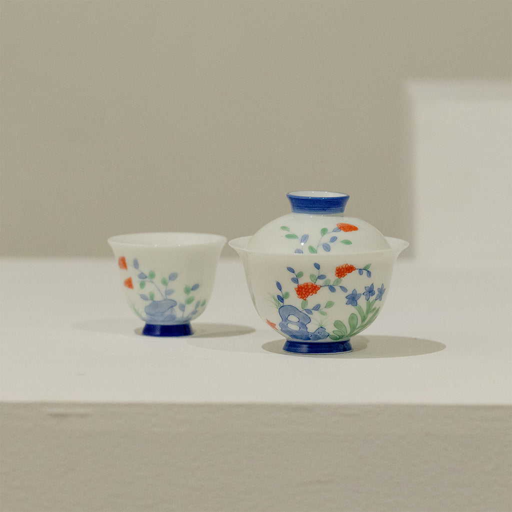 Hand-Painted Tianzhu Jade Clay Gaiwan (135ml)