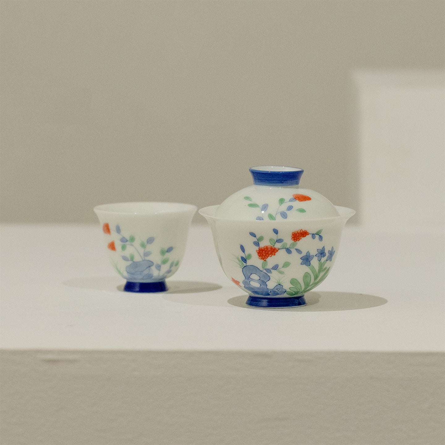 Hand-Painted Tianzhu Jade Clay Gaiwan (135ml)