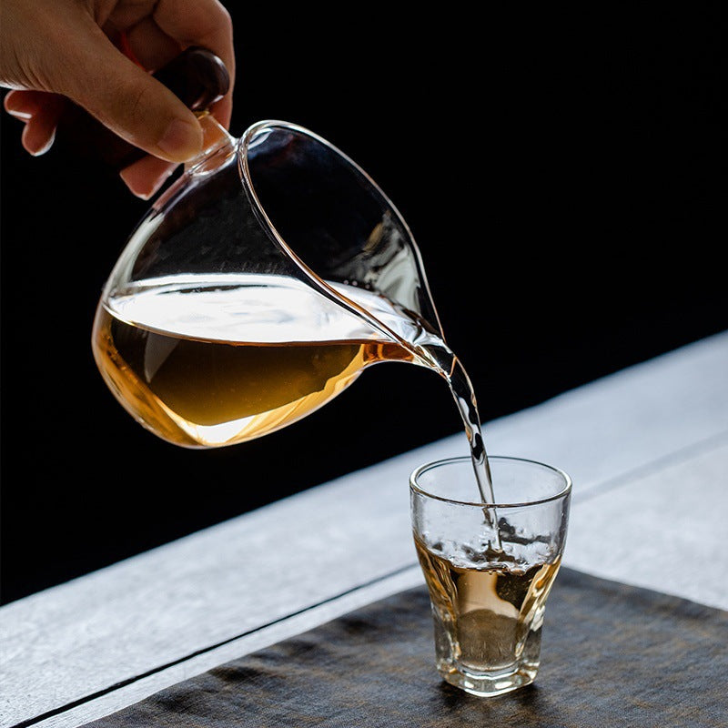 Wood-Handle Glass Fairness Cup