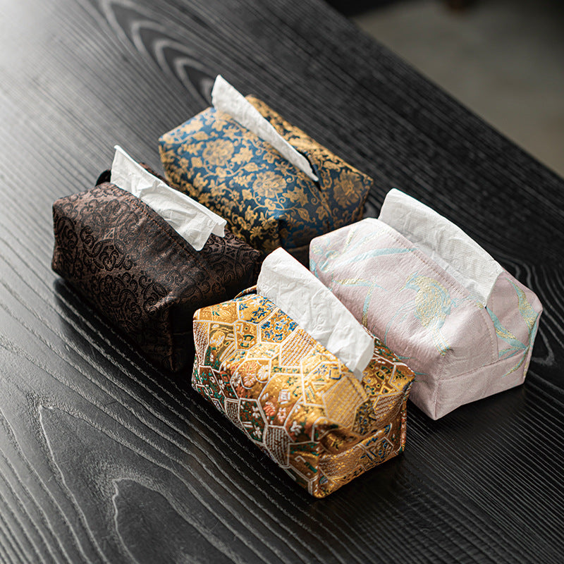 Tissue Box Cover Fabric Tissue Box Cover Vintage Tea Storage Bag Tissue Box Cover