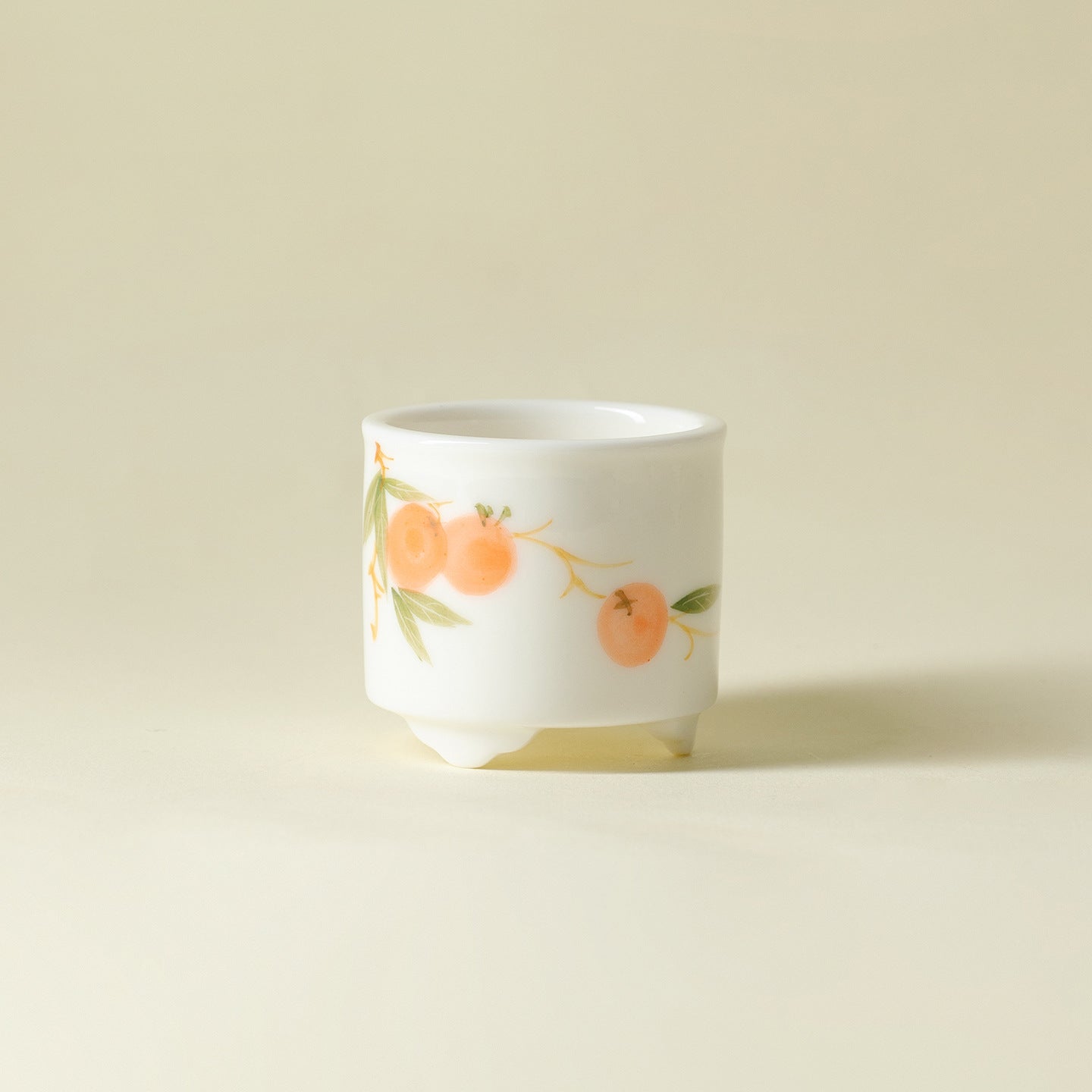 Hand-Painted Persimmon Ceramic Stick Incense Burner (70 ml)