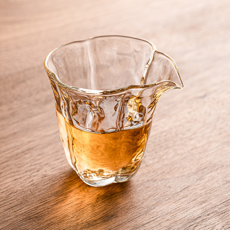 Begonia-Flower Clear Glass Fairness Cup